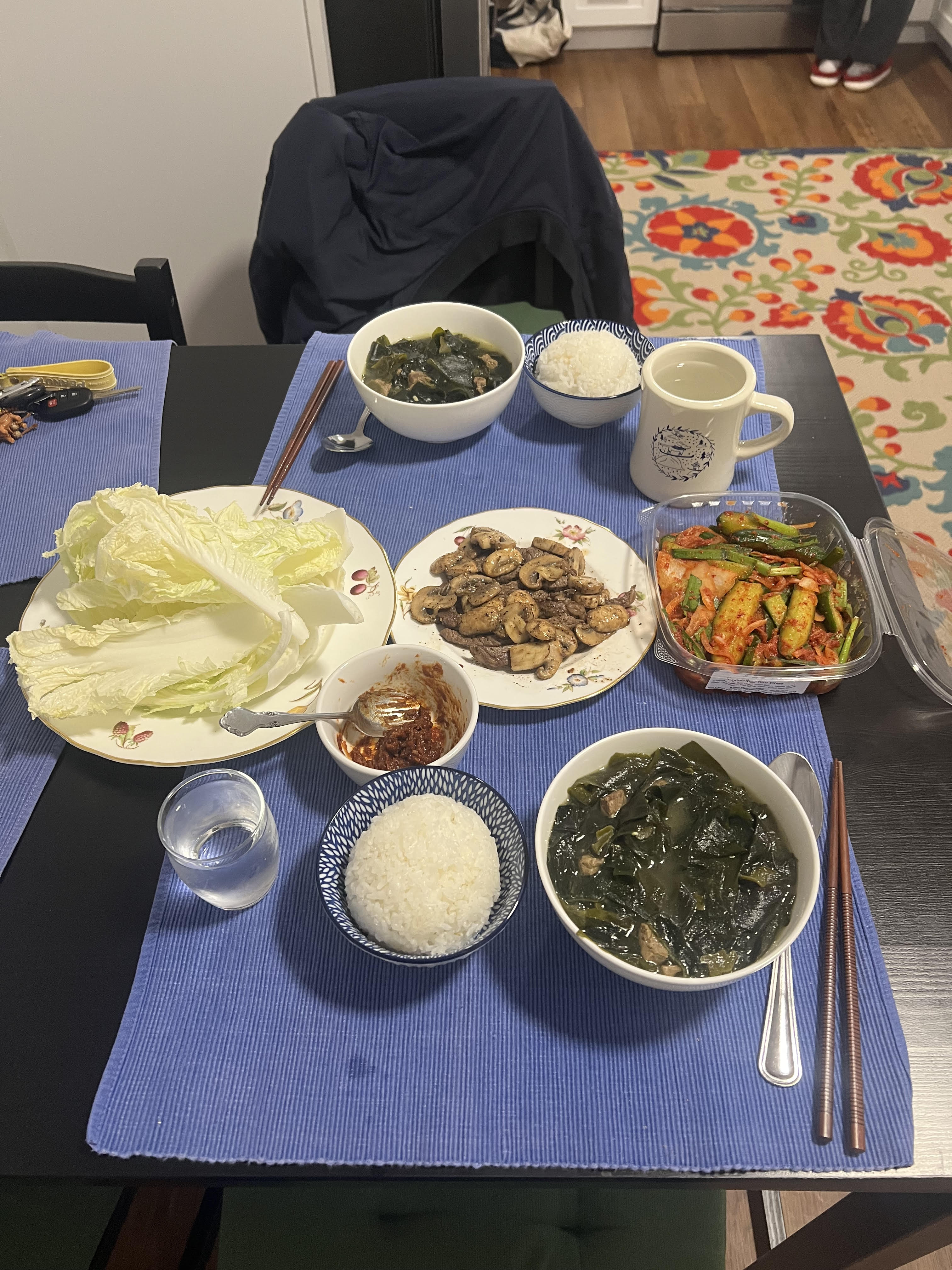 Multiple different dishes on a table