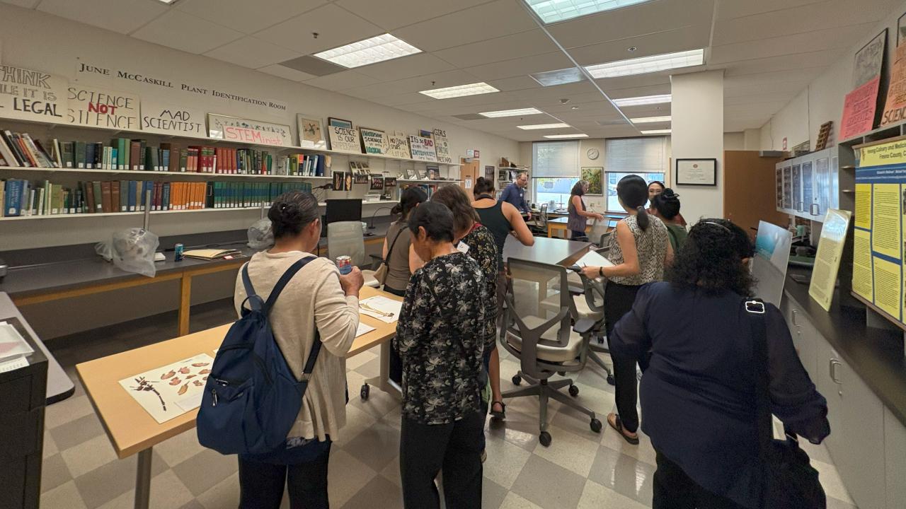 Gathering of people in Center for Plant Diversity
